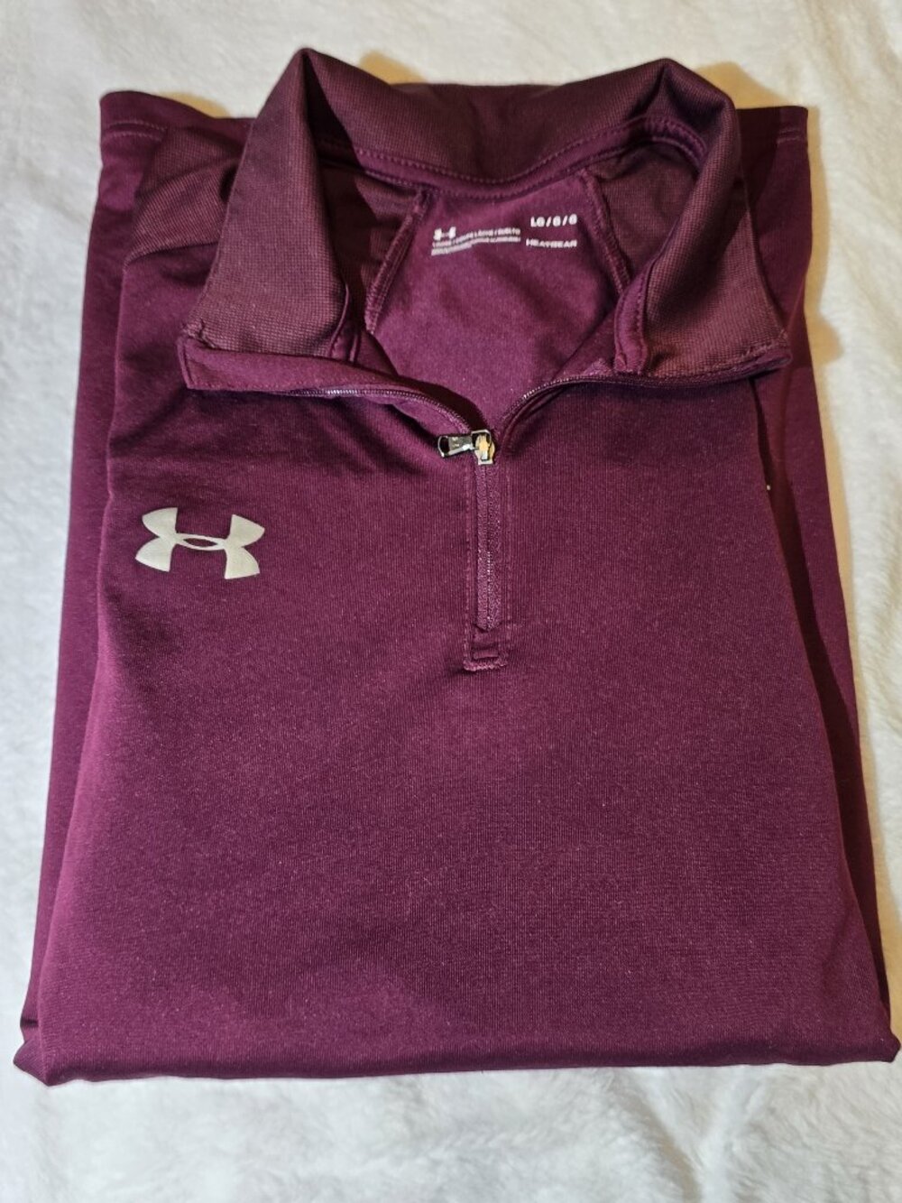 Under Armour HeatGear Men's 1/4 Zip Pullover Shirt Loose Fit Maroon Burgundy LG